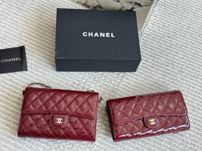 Chanel Patent Leather Woc Fortune Bag Crossbody Or Shoulder Strap With Retractable Chain Compact Yet Surprisingly Spacious - Image 13