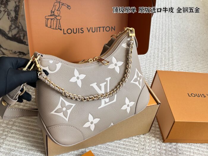 Louis Vuitton New Black Full-Leather Horn Bag With Leather-Wrapped Chain - Understated, Timeless, Perfect For Autumn/Winter - Image 2