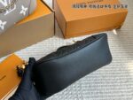 Louis Vuitton New Black Full-Leather Horn Bag With Leather-Wrapped Chain - Understated, Timeless, Perfect For Autumn/Winter - Image 8