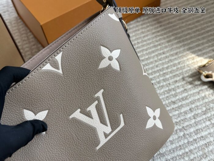 Louis Vuitton All In Bb Bucket Bag Monogram Canvas Embossed Foldable Crossbody Shoulder Bag - Image 3