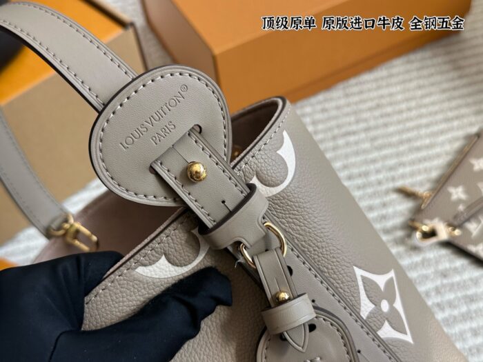 Louis Vuitton All In Bb Bucket Bag Monogram Canvas Embossed Foldable Crossbody Shoulder Bag - Image 5