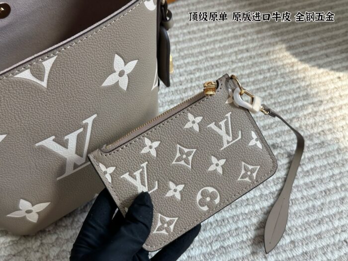 Louis Vuitton All In Bb Bucket Bag Monogram Canvas Embossed Foldable Crossbody Shoulder Bag - Image 6