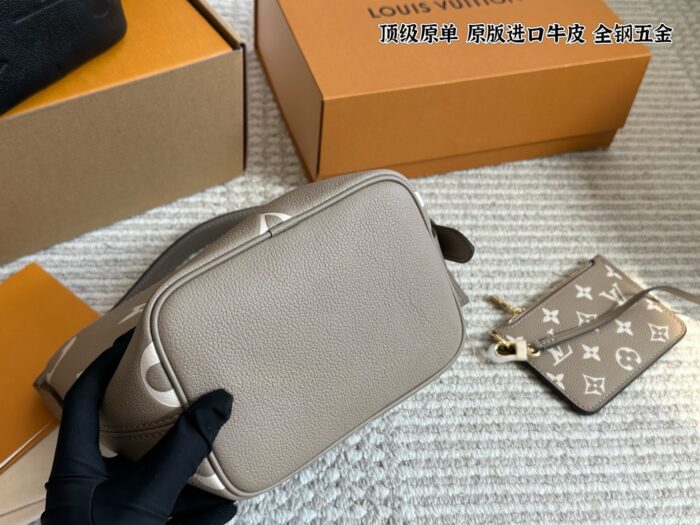 Louis Vuitton All In Bb Bucket Bag Monogram Canvas Embossed Foldable Crossbody Shoulder Bag - Image 7