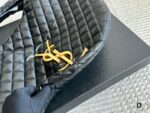 Yves Saint Laurent Vintage Diamond Pattern Large Metal Logo Shopping Bag Luxurious, Dazzling And Grand - Image 4