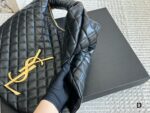 Yves Saint Laurent Vintage Diamond Pattern Large Metal Logo Shopping Bag Luxurious, Dazzling And Grand - Image 7