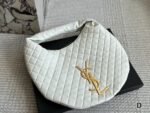 Yves Saint Laurent Vintage Diamond Pattern Large Metal Logo Shopping Bag Luxurious, Dazzling And Grand - Image 11