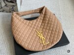 Yves Saint Laurent Vintage Diamond Pattern Large Metal Logo Shopping Bag Luxurious, Dazzling And Grand - Image 12