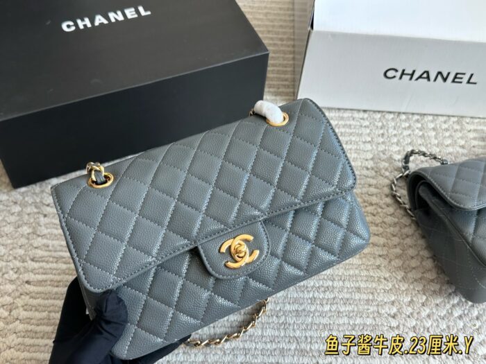 Chanel Cf Series Caviar Calfskin Diamond Quilted Chain Bag - Enhanced Edition With Full Packaging - Image 1