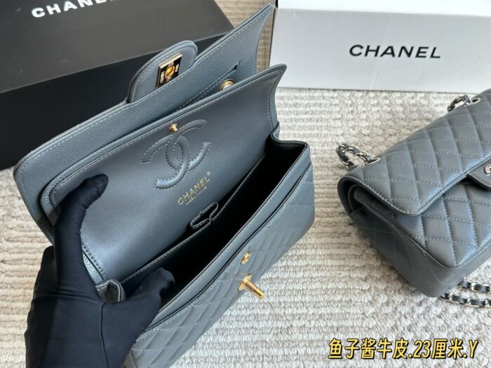 Chanel Cf Series Caviar Calfskin Diamond Quilted Chain Bag - Enhanced Edition With Full Packaging - Image 7