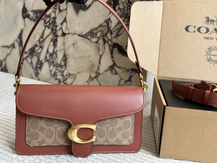 Coach Tabby Replica Cowhide Handbag/Shoulder Bag/Crossbody New Colourway Metal Buckles Dual Carry Options Pearl Chain Generous Capacity - Image 1
