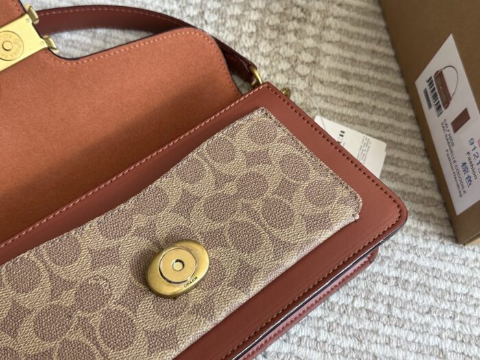 Coach Tabby Replica Cowhide Handbag/Shoulder Bag/Crossbody New Colourway Metal Buckles Dual Carry Options Pearl Chain Generous Capacity - Image 8