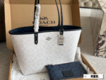 Coach Classic Reversible City Tote Classic Logo Tote Bag Double-Sided Design - Image 9