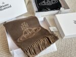 Vivienne Westwood Autumn/Winter Wool Scarf With Large Saturn Logo Reversible Design