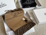 Vivienne Westwood Autumn/Winter Wool Scarf With Large Saturn Logo Reversible Design - Image 3