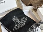 Vivienne Westwood Autumn/Winter Wool Scarf With Large Saturn Logo Reversible Design - Image 2