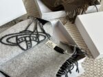 Vivienne Westwood Autumn/Winter Wool Scarf With Large Saturn Logo Reversible Design - Image 3