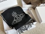 Vivienne Westwood Autumn/Winter Wool Scarf With Large Saturn Logo Reversible Design - Image 5