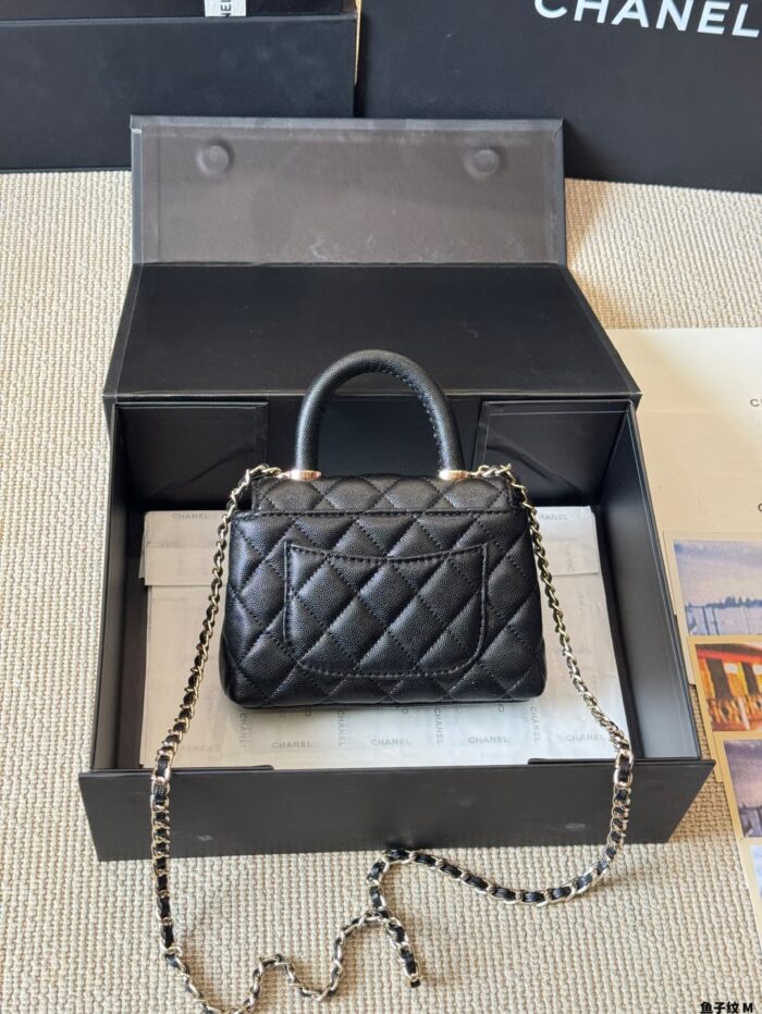 Chanel 2021 Spring/Summer Collection Coco Handle Mini Quilted Double C Handbag - Image 4
