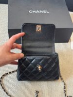 Chanel 2021 Spring/Summer Collection Coco Handle Mini Quilted Double C Handbag - Image 7