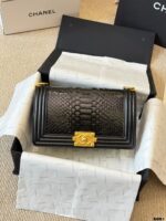 Chanel Leboy Rare Leather Mum Bag Replica Edition Gold-Tone Hardware Impeccable Structure Soft To The Touch Exquisite Craftsmanship - Image 2