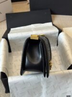 Chanel Leboy Rare Leather Mum Bag Replica Edition Gold-Tone Hardware Impeccable Structure Soft To The Touch Exquisite Craftsmanship - Image 6