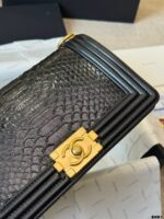 Chanel Leboy Rare Leather Mum Bag Replica Edition Gold-Tone Hardware Impeccable Structure Soft To The Touch Exquisite Craftsmanship - Image 7
