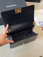 Chanel Leboy Rare Leather Mum Bag Replica Edition Gold-Tone Hardware Impeccable Structure Soft To The Touch Exquisite Craftsmanship - Image 9
