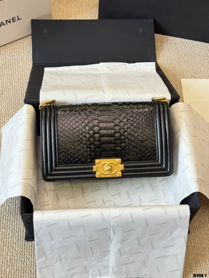 Chanel Leboy Rare Leather Mum Bag Replica Edition Gold-Tone Hardware Impeccable Structure Soft To The Touch Exquisite Craftsmanship - Image 14