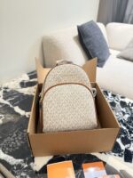 Michael Kors Abbey Series Monogram Mini Print Backpack Exquisite, Practical And Spacious Interior - Image 2