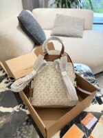 Michael Kors Abbey Series Monogram Mini Print Backpack Exquisite, Practical And Spacious Interior - Image 5