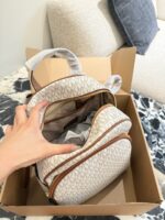 Michael Kors Abbey Series Monogram Mini Print Backpack Exquisite, Practical And Spacious Interior - Image 7