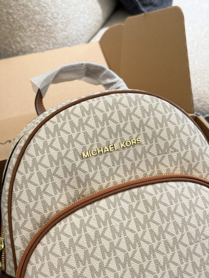 Michael Kors Abbey Series Monogram Mini Print Backpack Exquisite, Practical And Spacious Interior - Image 8