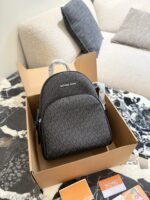 Michael Kors Abbey Series Monogram Mini Print Backpack Exquisite, Practical And Spacious Interior - Image 11