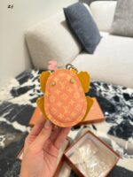 Louis Vuitton Frog Earphone Pouch Keychain Pendant Monogram Canvas With Authentic Details Holds Small Items - Image 9