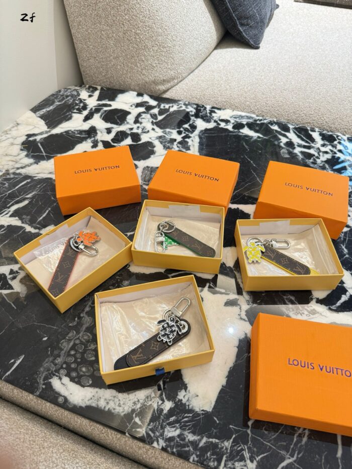 Louis Vuitton Dragonne Tab Small Turtle Pendant Keyring Bag Accessory - Image 1