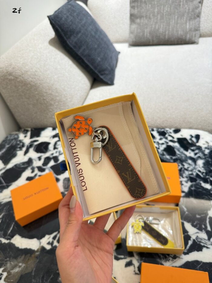 Louis Vuitton Dragonne Tab Small Turtle Pendant Keyring Bag Accessory - Image 2