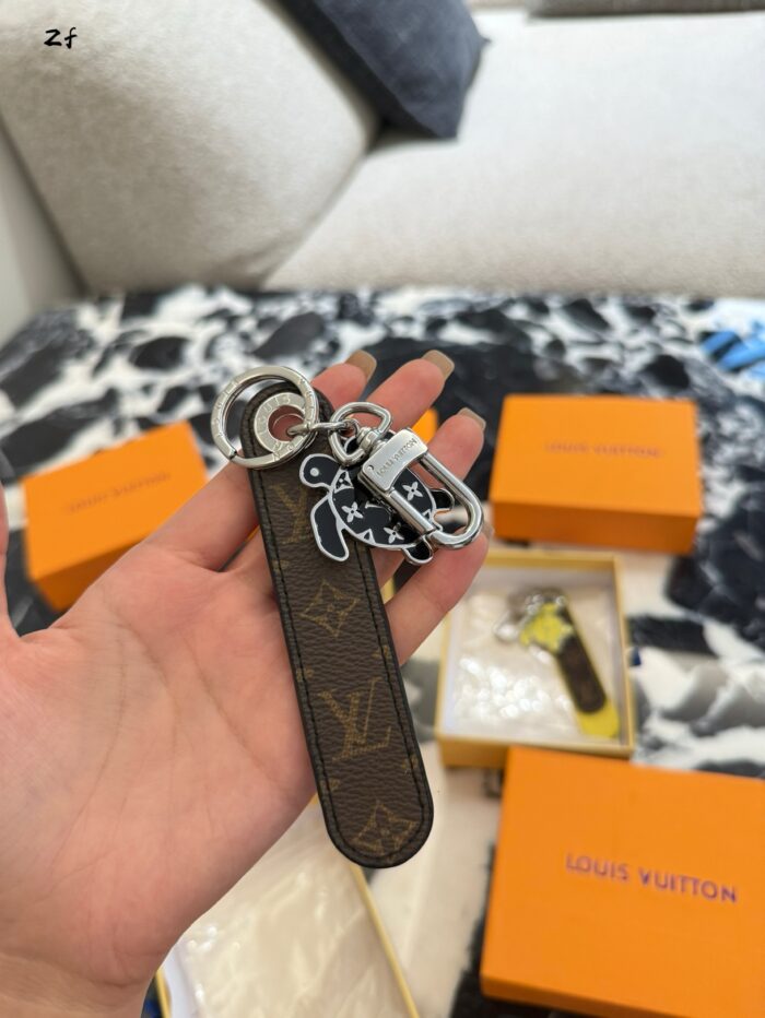 Louis Vuitton Dragonne Tab Small Turtle Pendant Keyring Bag Accessory - Image 7