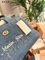 Coach X Matin Kim Collaboration Denim Embroidered Tote Bag - Image 5