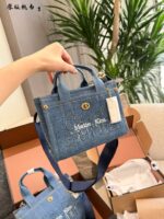 Coach X Matin Kim Collaboration Denim Embroidered Tote Bag - Image 6