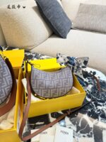 Fendi Fendigraphy Denim Crescent Bag Multiple Carrying Options, Effortlessly Versatile - Image 5