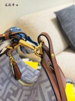 Fendi Fendigraphy Denim Crescent Bag Multiple Carrying Options, Effortlessly Versatile - Image 6
