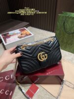 Gucci Marmont Chain Bag Metal Double G Logo Classic, Refined And Stylish - Image 2