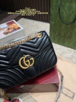 Gucci Marmont Chain Bag Metal Double G Logo Classic, Refined And Stylish - Image 3