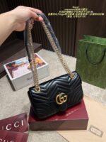 Gucci Marmont Chain Bag Metal Double G Logo Classic, Refined And Stylish - Image 7