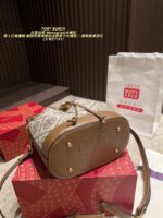 Tory Burch Monogram Denim Bucket Bag Distressed Wash Denim Vintage Look Generous Capacity - Image 8