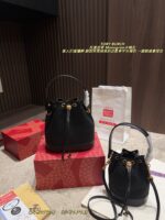Tory Burch Monogram Denim Bucket Bag Distressed Wash Denim Vintage Look Generous Capacity - Image 11