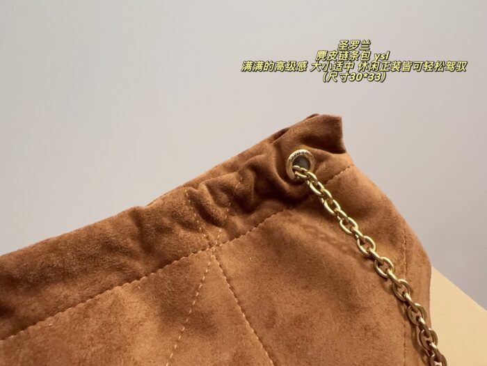 Yves Saint Laurent Suede Chain Bag Retro Elegance Impressive Capacity Suitable For Both Casual And Formal Wear - Image 6