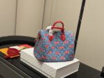 Louis Vuitton X Takashi Murakami Collaboration Cherry Series Denim Pillow Bag Shoulder Crossbody Tote - Image 8
