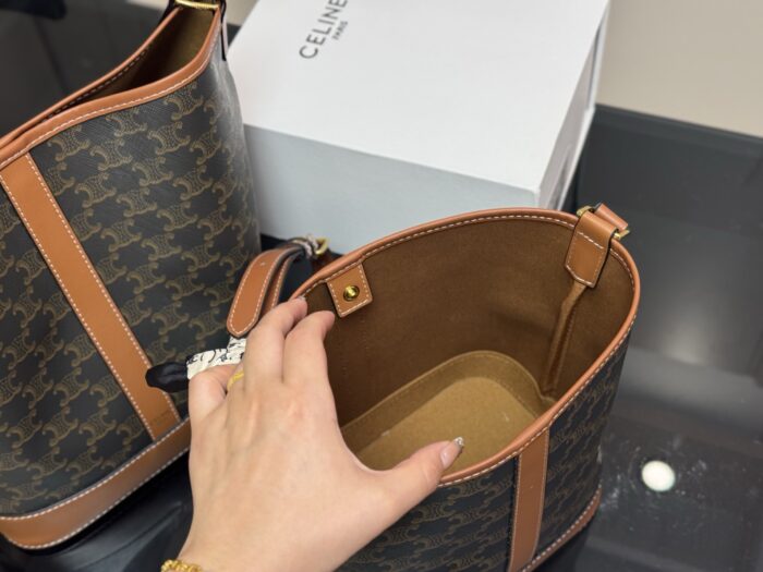 Celine Monogram Bucket Bag Timelessly Versatile Exceptionally Stylish - Image 4
