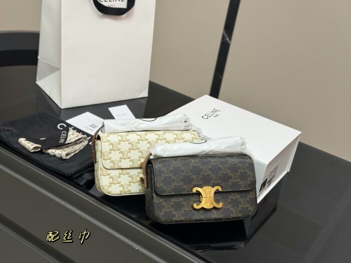 Celine Triomphe Calfskin Triumph Vintage Underarm Bag - Image 1